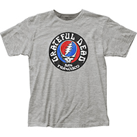 Grateful Dead- San Francisco Skull on a heather grey shirt (Sale price!)