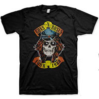 Guns N Roses- 1988 Tour on front & back on a black shirt