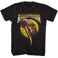 Halloween- John Carpenter's Halloween (Pumpkin & Knife) on a black ringspun cotton shirt