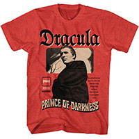 Hammer House Of Horror- Dracula, Prince Of Darkness on a red heather shirt