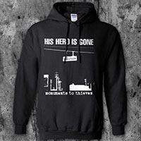 His Hero Is Gone- Monuments To Thieves on a black hooded sweatshirt (Sale price!)