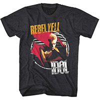 Billy Idol- Rebel Yell on a black heather shirt