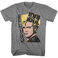 Billy Idol- 1987 Tour on a graphite heather shirt