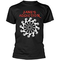 Jane's Addiction- Lady Wheel on a black ringspun cotton shirt