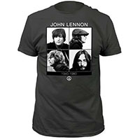 John Lennon- 1940-1980 on a charcoal ringspun cotton shirt (Sale price!)