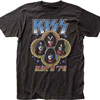 Kiss- Alive In '79! on a black ringspun cotton shirt (Sale price!)