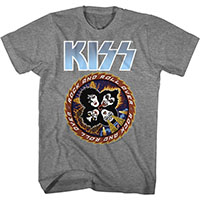 Kiss- Rock And Roll Over on a heather grey shirt