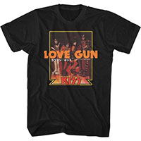 Kiss- Japanese Love Gun on a black shirt