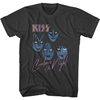 Kiss- Creatures Of The Night on a charcoal shirt