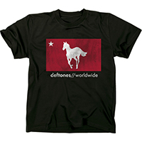 Deftones- Worldwide on a black shirt