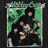 Motley Crue- Dr. Feelgood Band Pic on a black ringspun cotton shirt