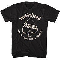 Motorhead- Ace Up Your Sleeve Tour '80 on a black shirt