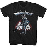 Motorhead- War Pig Knight With Skulls on a black ringspun cotton shirt