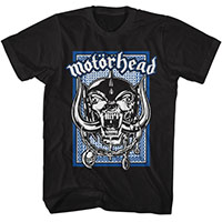 Motorhead- Blue Playing Card on a black shirt