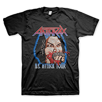 Anthrax- US Attack Tour on a black shirt