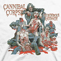 Cannibal Corpse- Murderous Rampage on front & back on a white shirt