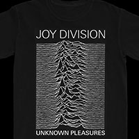 Joy Division- Unknown Pleasures on a black shirt