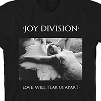 Joy Division- Love Will Tear Us Apart on a black shirt