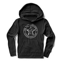 Sisters Of Mercy- Leeds on a black hooded sweatshirt