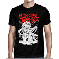 Municipal Waste- Cop Strangler on front, Symbol on back on a black shirt