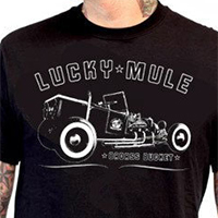 Lucky Mule Brand- Badass Bucket on a black shirt (Sale price!)