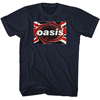 Oasis- Union Jack Logo on a navy shirt