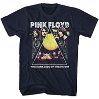 Pink Floyd- Dark Side Of The Moon (Band Pic & Live Pic) on a navy shirt