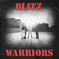 Blitz- Warriors (Band) on a black shirt