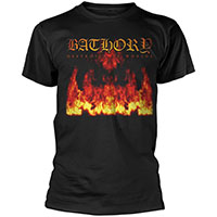 Bathory- Destroyer Of Worlds on a black shirt