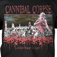 Cannibal Corpse- Eaten Back To Life on a black shirt