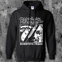 Phobia- Scientific Fraud on a black hooded sweatshirt (Sale price!)