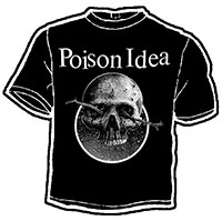 Poison Idea- Skull on a black shirt