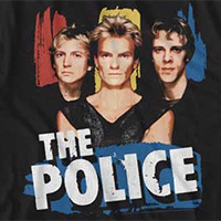 Police- Synchronicity Band Pic on a black ringspun cotton shirt