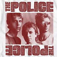 Police- Band Pic on a white ringspun cotton shirt