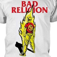 Bad Religion- Boy On Fire on a white shirt