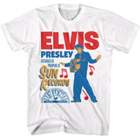 Elvis Presley- Sun Records on a white shirt