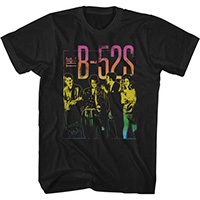 B-52s- Gradient Band Pic on a black shirt