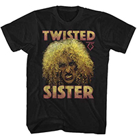 Twisted Sister- Dee Snider on a black ringspun cotton shirt