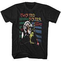 Twisted Sister- Stay Hungry (Gradient Logo) on a black ringspun cotton shirt