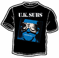 UK Subs- Another Kind Of Blues on a black shirt