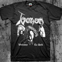 Venom- Welcome To Hell (Faces) on a black shirt (Sale price!)