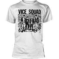 Vice Squad- Last Rockers on a white ringspun cotton shirt