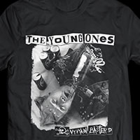 Young Ones- Vyvyan Basterd on a black ringspun cotton shirt (Sale price!)