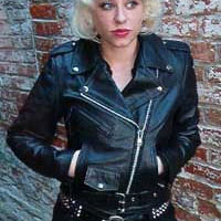 Girls Biker Jacket- BLACK leather