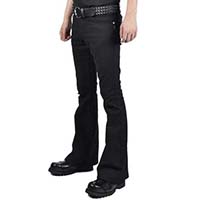 Trash And Vaudeville Flare Cut Stretch Jeans in BLACK by Tripp NYC