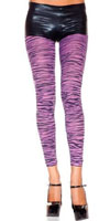 Zebra Print Opaque Purple Leggings