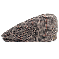 Hooligan Hat by Brixton- DARK BROWN PLAID (Sale price!)