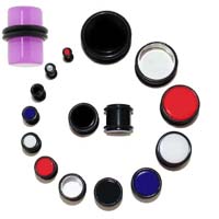 Acrylic UV Sensitive Plug With 2 Flat Ends And 2 Rubber O-Rings (Sale price!)