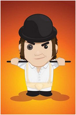 Clockwork Orange- Cartoon Alex poster