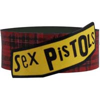 Sex Pistols- Logo on a plaid rubber wristband